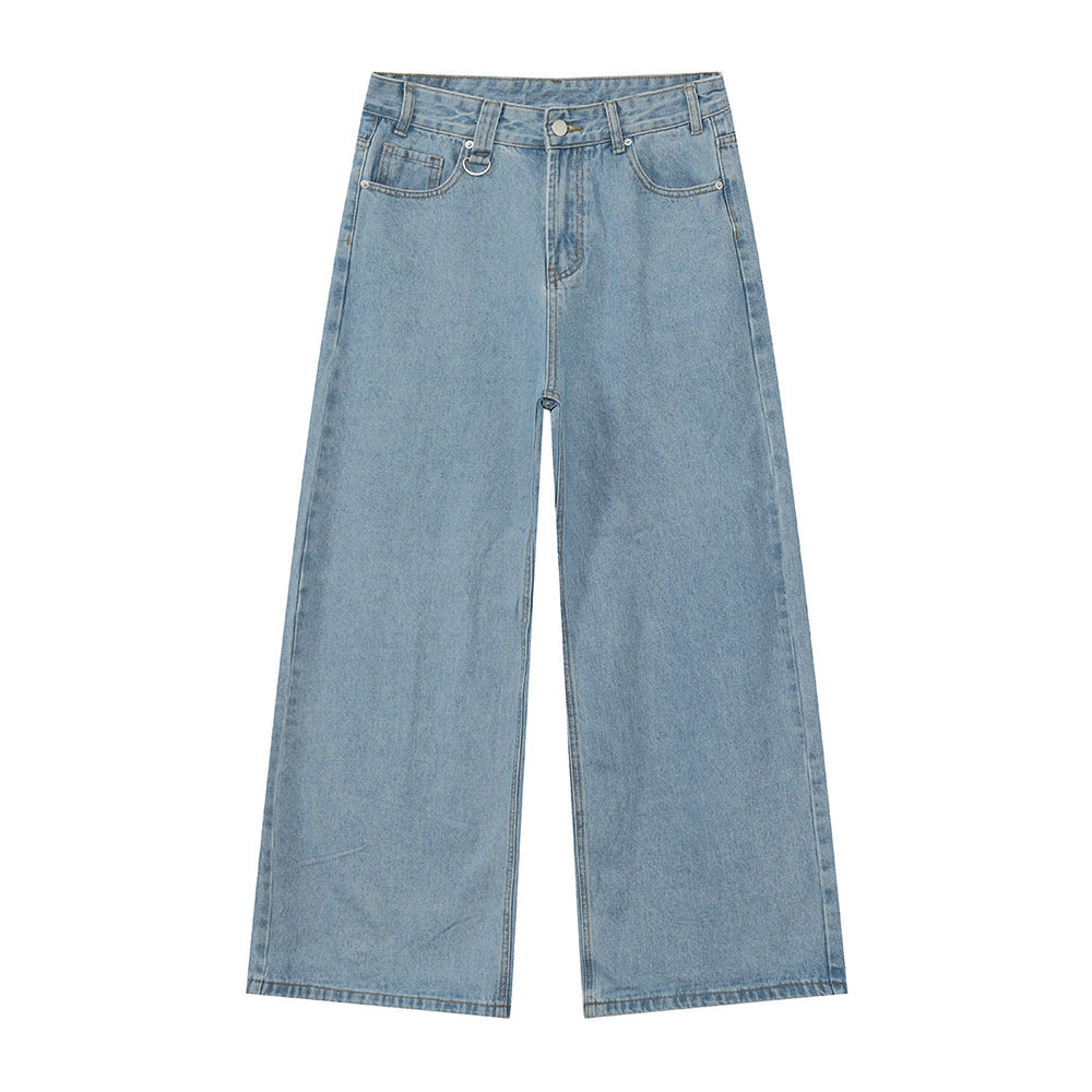 MTLCLOTHES Ropa de hombre | American cleanfit retro calle alta pierna ancha recta salvaje jeans blancos de moda