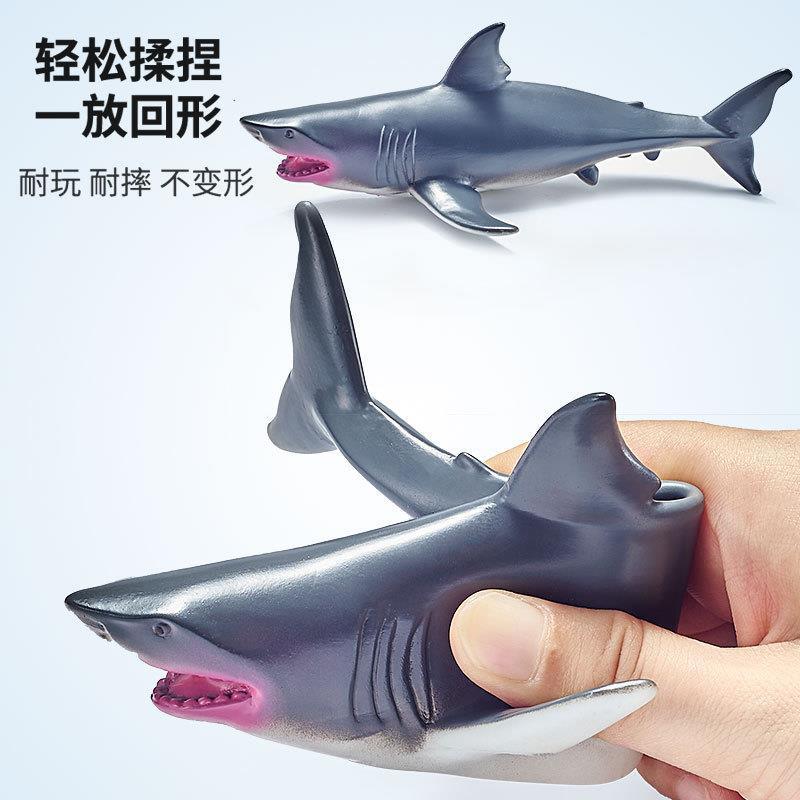 Simulación infantil del mundo marino animal submarino biológico pez tiburón modelo de goma suave tortuga pulpo tiburón blanco juguete