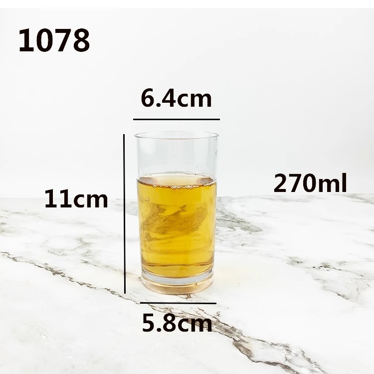 アクリルカップ透明プラスチックストレートカップレストランホテルティーカップ飲料ジュースカップ落下防止商業|undefined