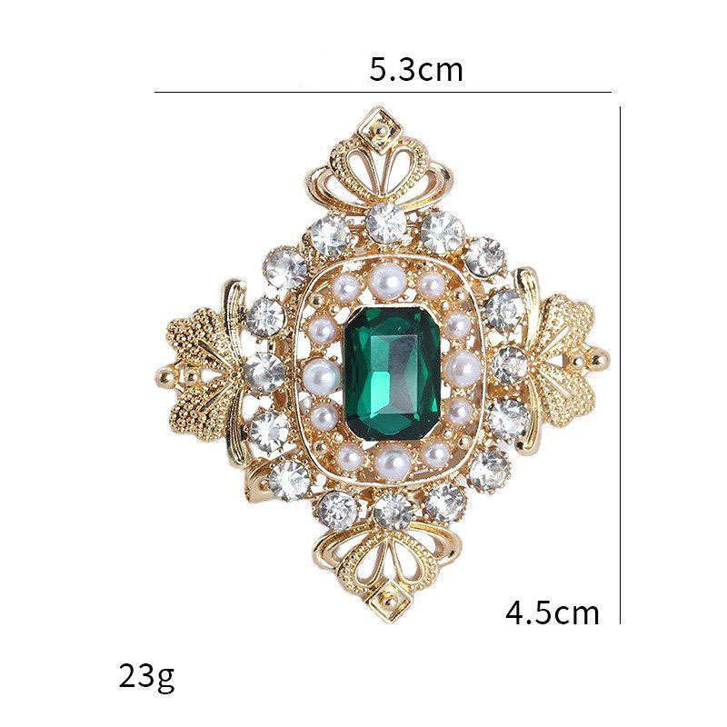 Spilla con cristallo verde per uomo e donna spilla vintage_voghion.com