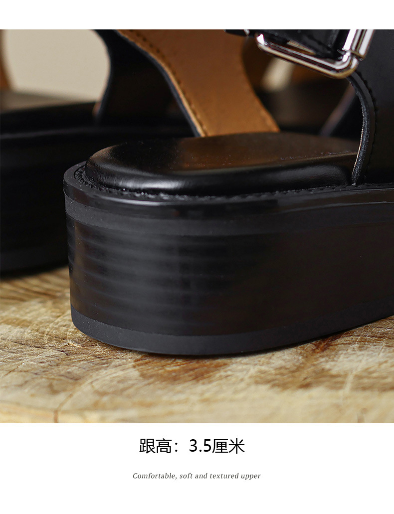 Dép sandal nữ quai chữ T dệt đế mềm phong cách retro — nâu chi tiết 14