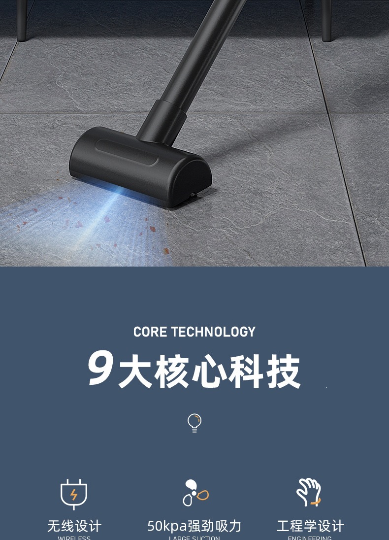 Cross-Border New Model Car Vacuum Cleaner, Handheld, Small, Household, High Suction Power, Rechargeable, Portable, Wireless, High-Power Dust Removal