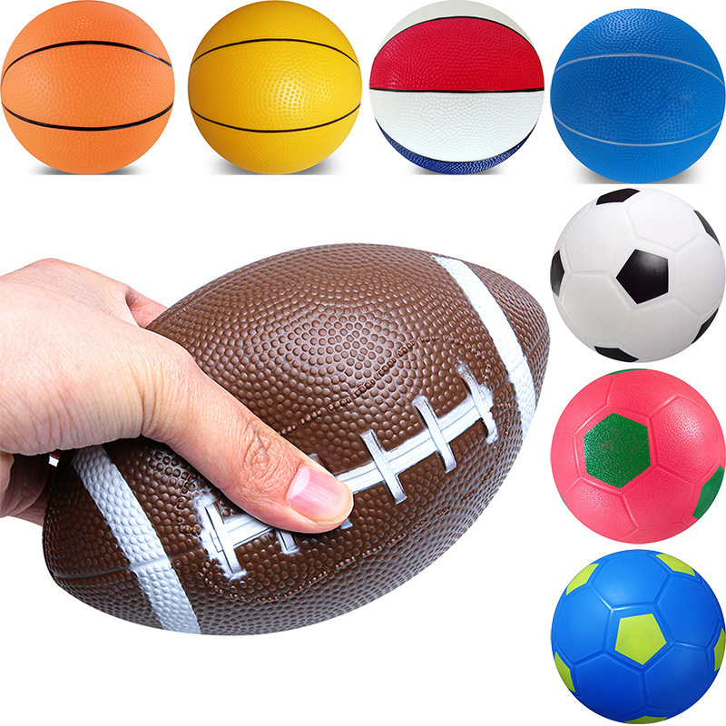 Cross-border Vinyl Rugby PVC Inflatable Elastic Pat Ball American Inflatable Toy Children's Interactive Ha Ha Ball