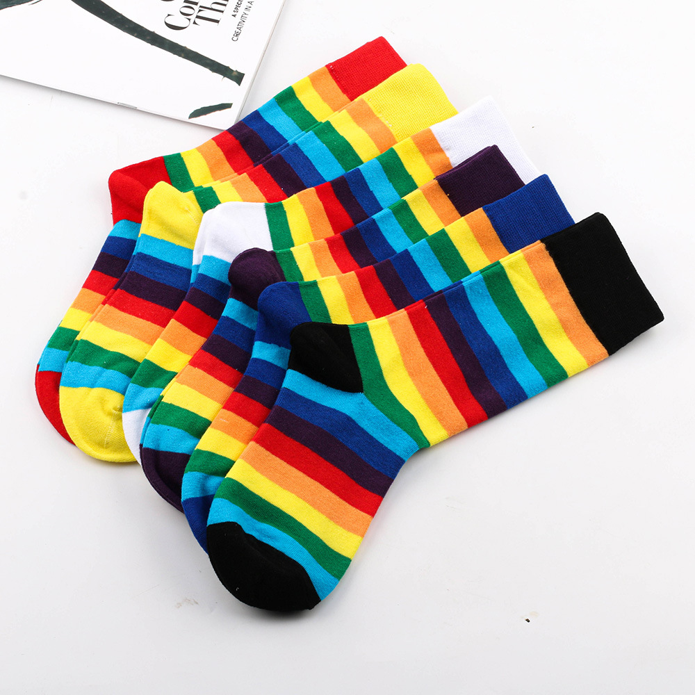 Unisex Fashion Stripe Cotton Ankle Socks display picture 5