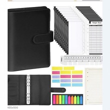 跨境批发存钱活页笔记本册本记事本多功能现金记账本收纳A6