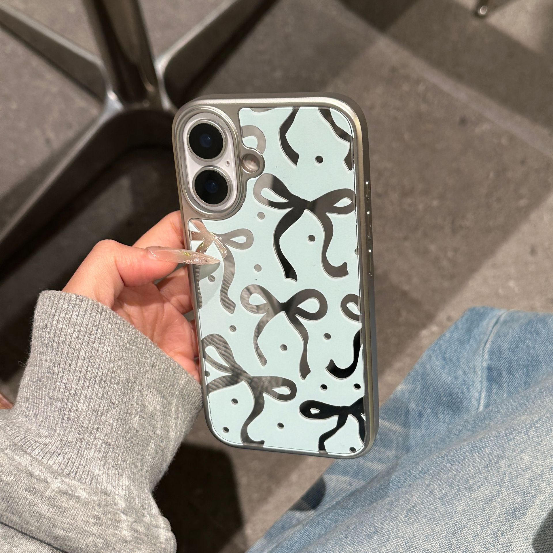 Lazo hueco de alta gama coreano para Apple 16ProMax funda para teléfono móvil 15Pro pareja 14/13 nuevo 16