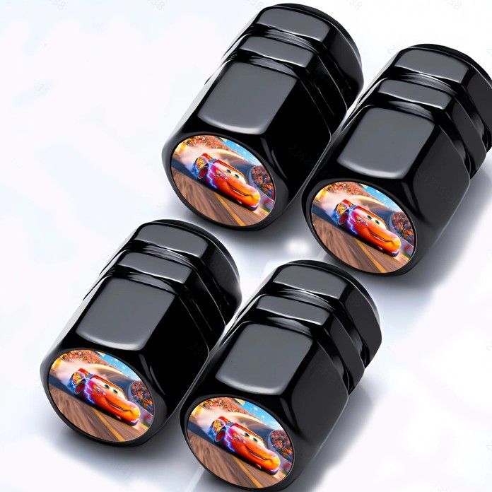 跑车个性中性图案改装气门帽嘴盖金属轮毂气门芯套内置胶圈通用