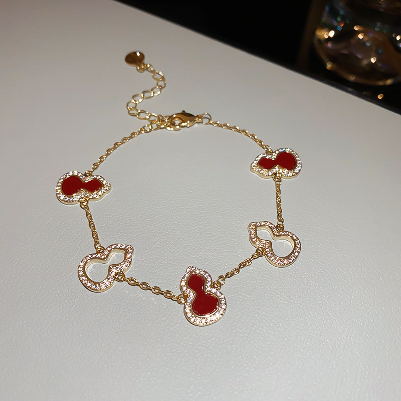 New Chinese-style zircon gourd stitching bracelet national style high-end fashion bracelet net red niche commuter bracelet wholesale
