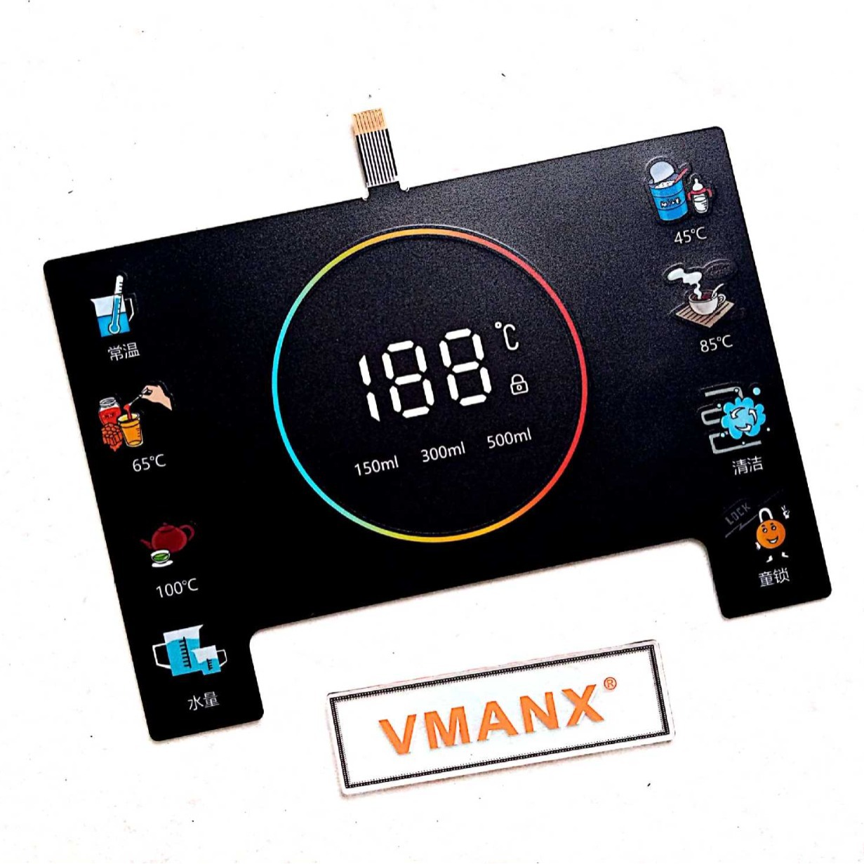 彩色显示数码膜片 LED触摸背光膜片数码管家电显示数码屏触摸膜片