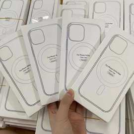 适用iPhone17pro苹果磁吸手机壳magsaf带动画16透明15p全包亚克力