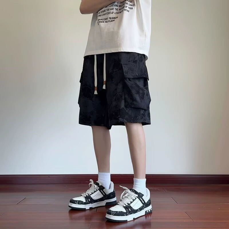 Summer design shorts, beach trousers for students, oversize