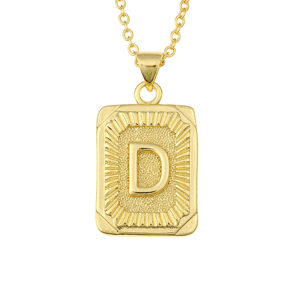 Fashion 26 English Letter Copper Necklace