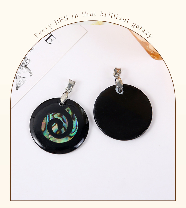 8g Weight Pendant Jewelry Making Type Diameter 30mm Jewelry Making Size 1 Piece Diameter 30mm Shell Geometric Pendant Jewelry Accessories