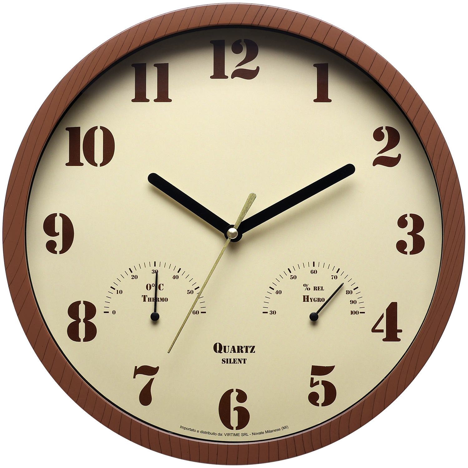 In-Stock Wholesale Fashion Cross-Border Exclusive Amazon Wall Clock Simple and Stylish Living Room Thermometer Clock