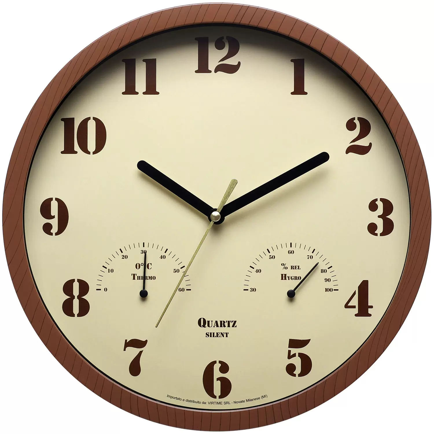 批发时尚 跨境专供亚马逊挂钟 简约时尚客厅温度计时钟clock