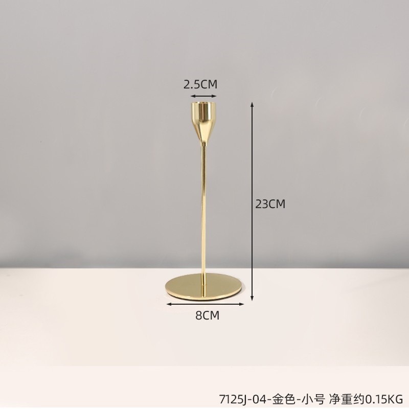 Vela de cumpleaños con luz de vela francesa medieval accesorios de decoración romántica casa retro luz de vela europea soporte de mesa de candelabro de hierro forjado