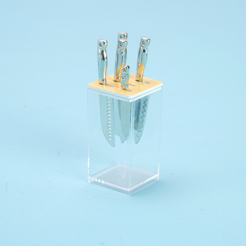 Wood color knife rest combination (including knife)