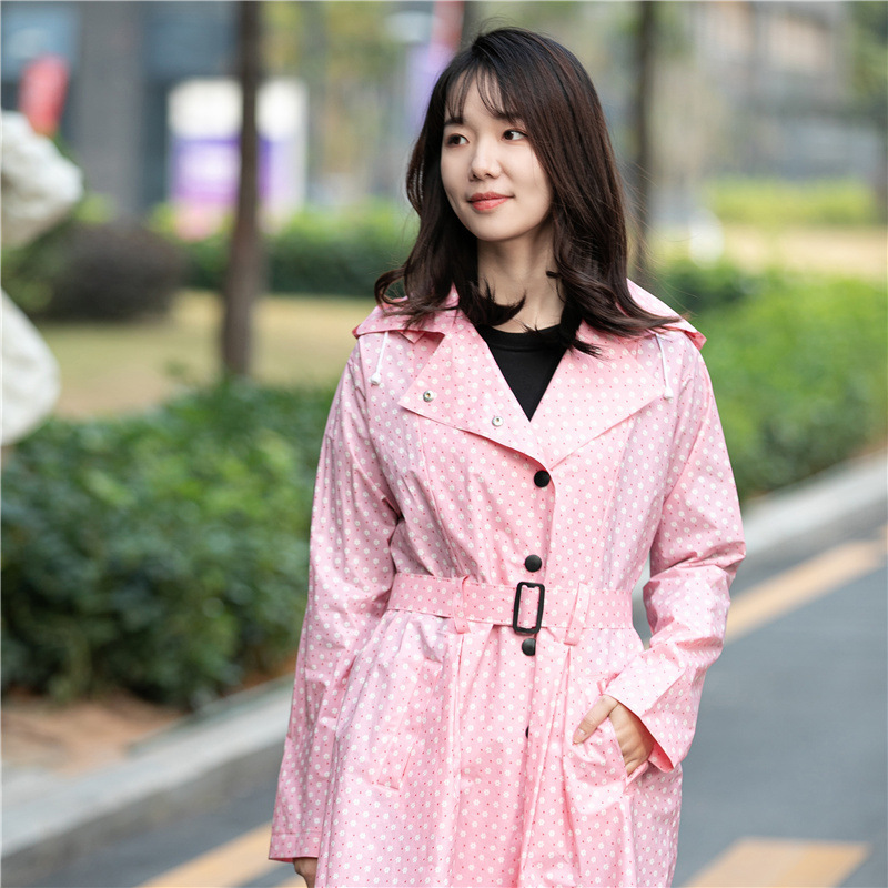 [New Arrival] EVA fashion trench coat long raincoat outdoor pull-style slim-fit rain suit can be customized
