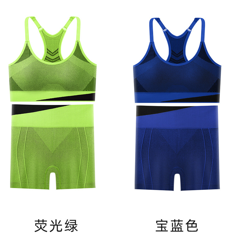 Nuevo bra elástico de alto impacto de color sexy reuniendo la espalda hermosa no correr taza antichoque chaleco deportivo de yoga conjunto de pantalones