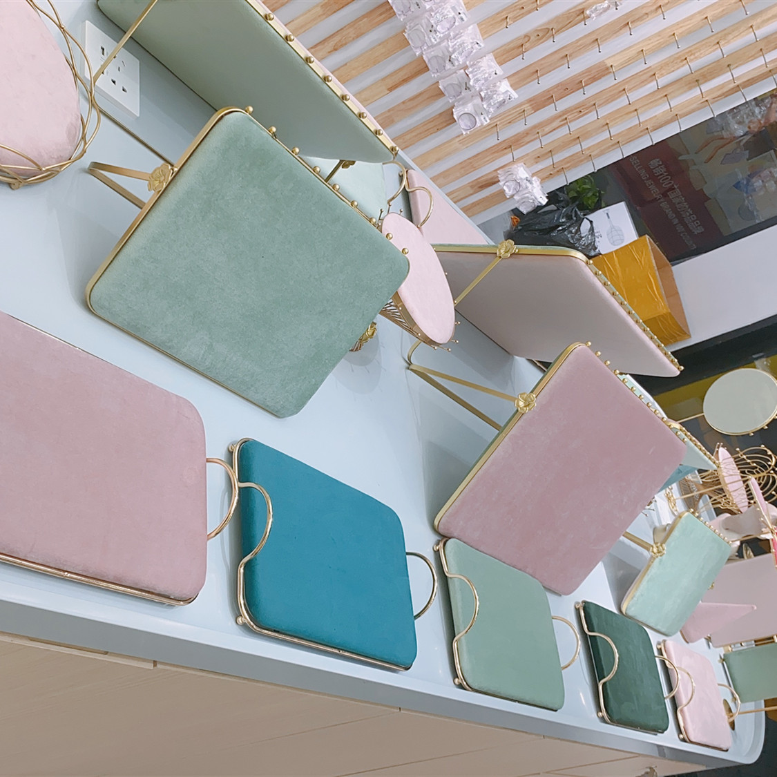 New arrivals AB side plum blossom screen necklace display stand earrings brooch display stand optional two-color combination