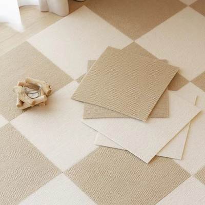 Office floor carpet bedroom living room adhesive-free self-adhesive carpet pet non-slip stitching mat suede