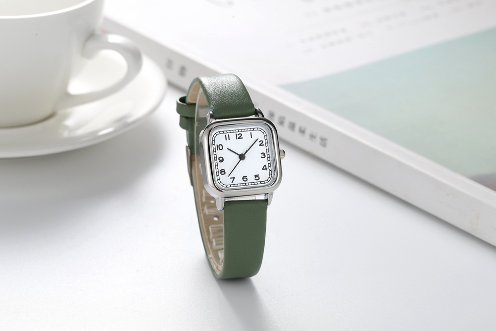 Live broadcast of new Instagram Fengsen series digital fashion minimalist square small dial student belt women's watch_voghion.com