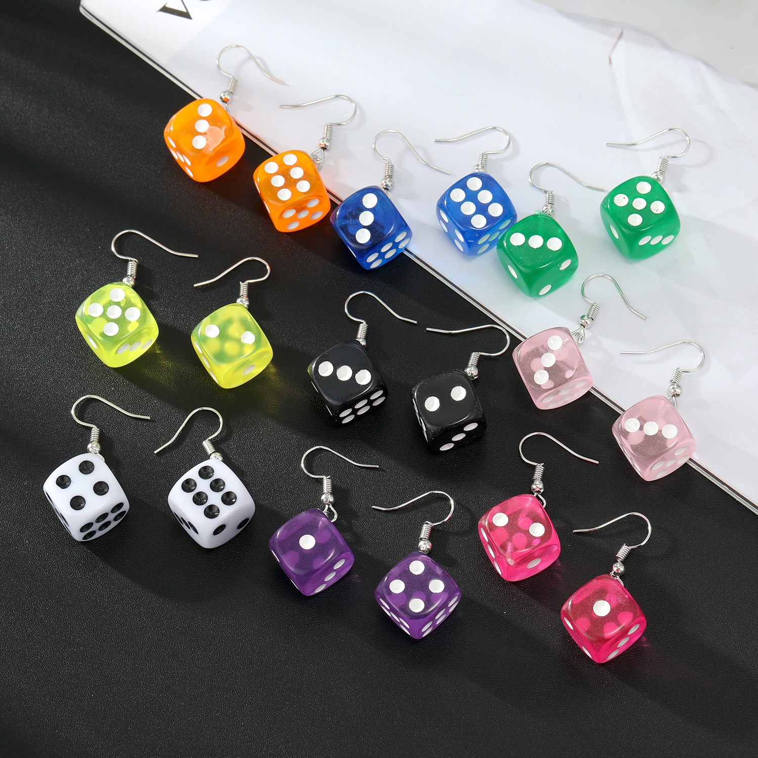 Fashion Ornament New Dice Resin Earrings display picture 1