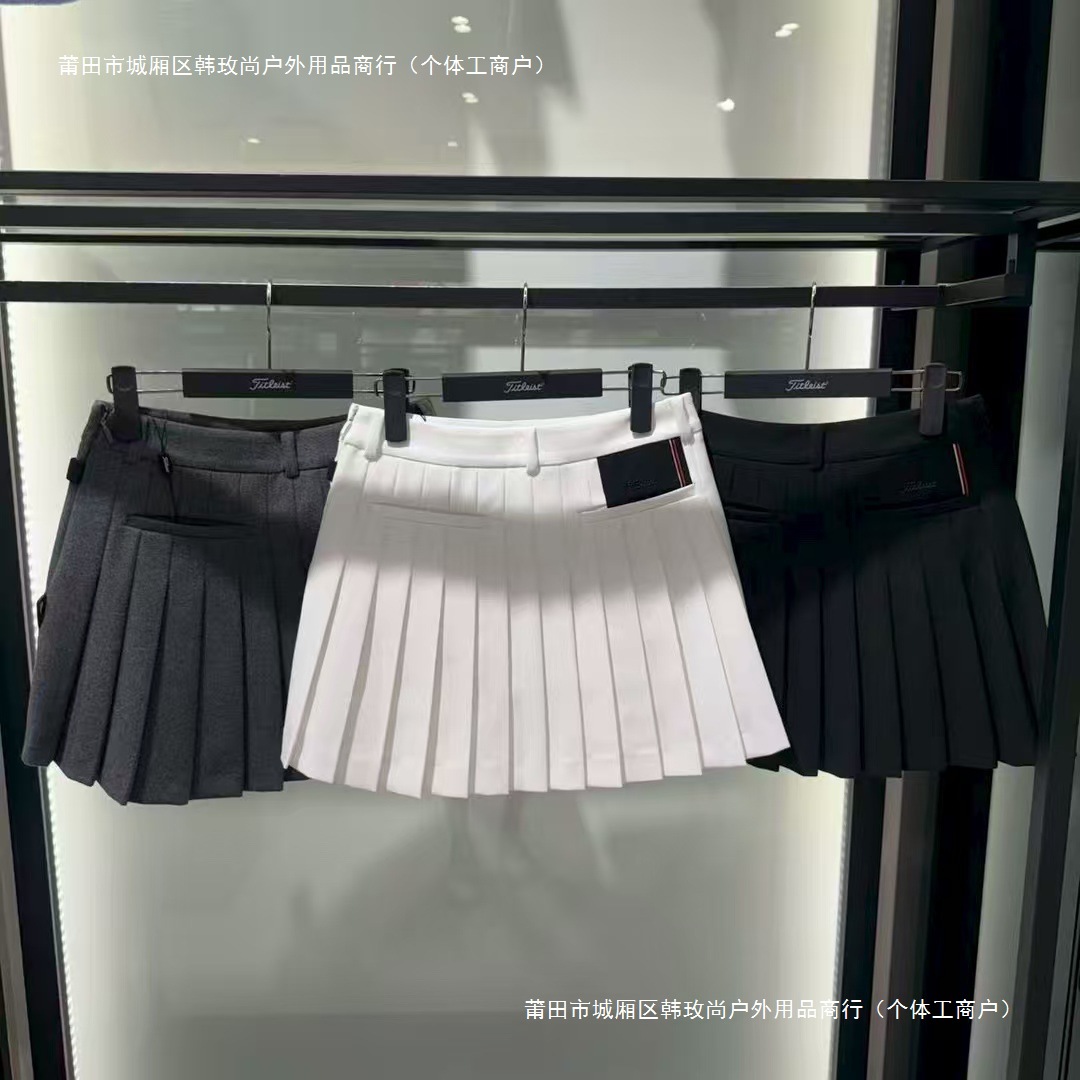 Autumn and Winter Golf Women's New Sports Skirt Korean Style Women's Anti-Exposure Original Single Short-Sleeved Sports Pleated Skirt