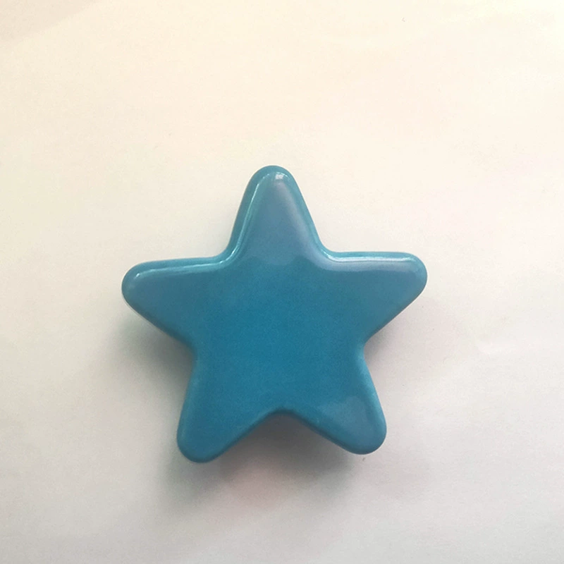 Star Shaped Ceramic Cabinet Knob Set Cute pastel star handles, 8 color options for furniture