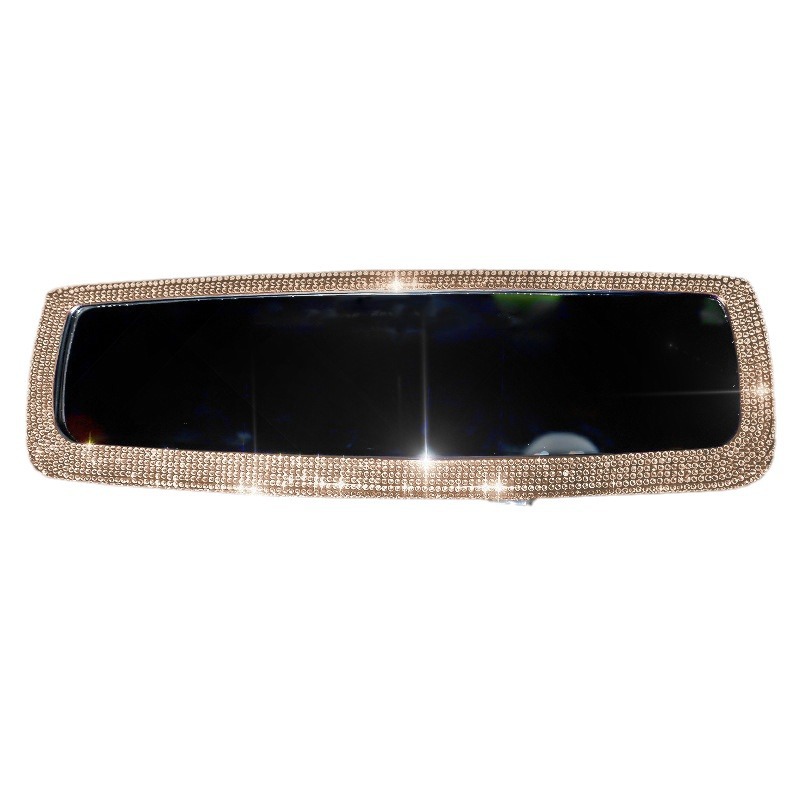 ¿Espejo retrovisor del coche? Cubierta decorativa personalidad creativa lindo diamante incrustado coche interior espejo retrovisor decoración suministros damas