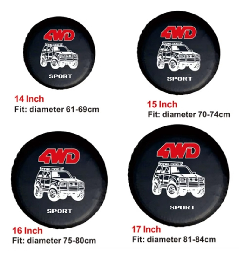 Tire Cover Car Cover 14-17 Inch Protective Cover Tire Cover Dust Cover Suitable for Cars, Electric Cars, Rovers, Off-Road Vehicles