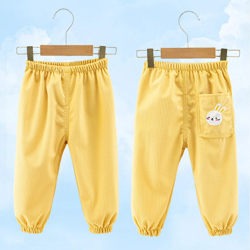 아동용 바지 [노란색] 토끼