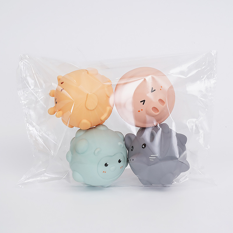 Bebé de venta caliente pegamento de pegamento de mano agarrar juguetes de pelota para niños agua de baño animal pegamento suave pellizco pellizco le baño de bebés rociador