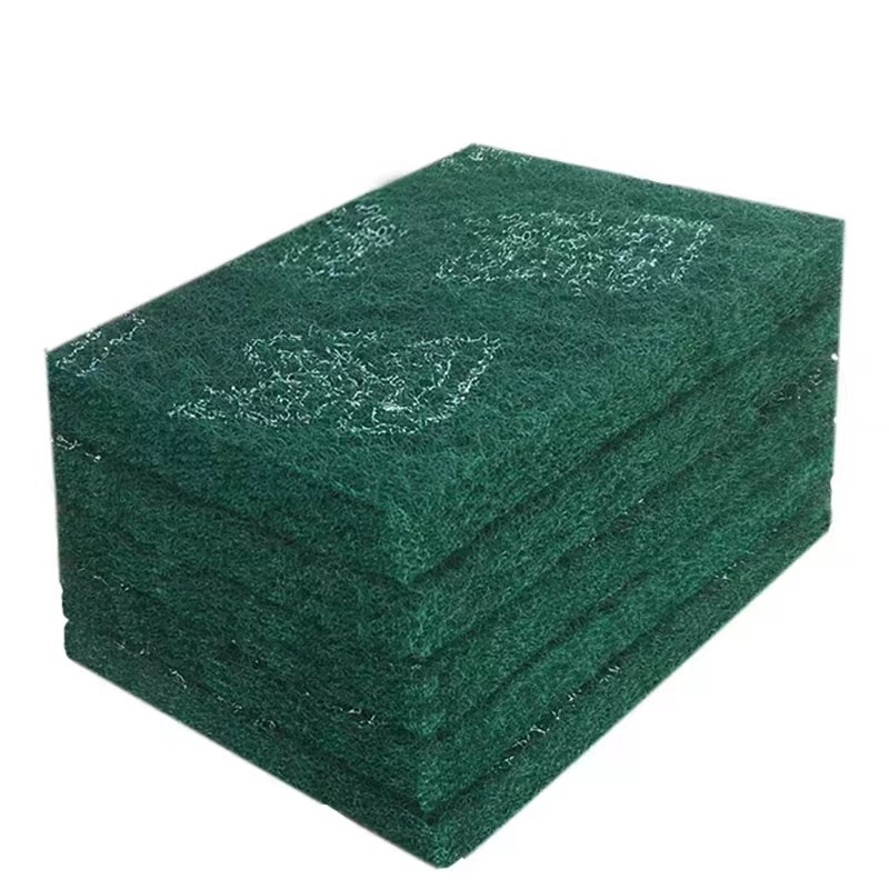 抛光布不锈钢拉丝布除锈5*8菜瓜布绿色8698工业百洁布（120*200）