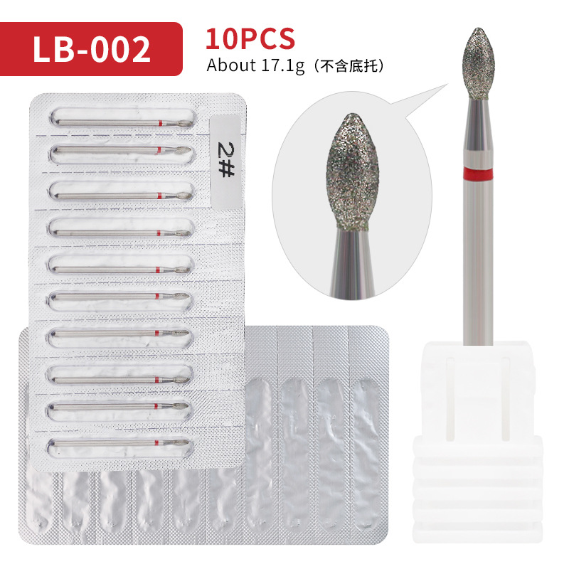 Fuente transfronteriza 10 juegos de lámina de aluminio diamante de molienda empaquetado independiente de manicura pre-tratamiento de la bolsa abierta de molienda