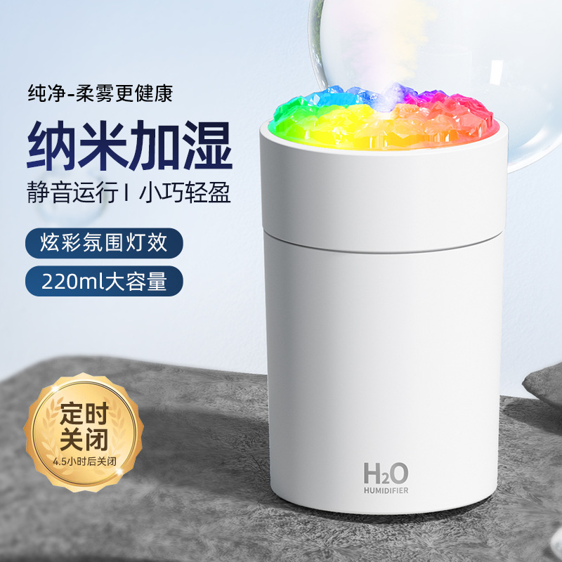 Colorful Night Light Humidifier Colorful Light USB Heavy Fog Rock Aromatherapy Home Desktop Car Humidifier