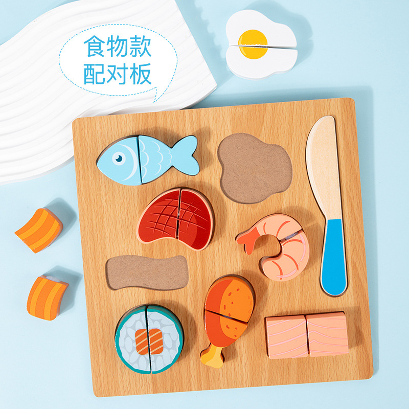 Nuevas frutas y verduras de madera para niños cortar Le Baby en casa cocina juego de puzzle de juguetes de educación temprana