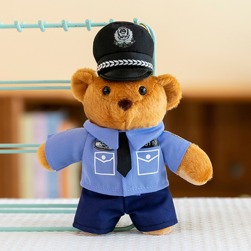 Uniforme de policía de emergencia de bomberos de policía Teddy Bear muñeca Jewel muñeca juguete de peluche regalo