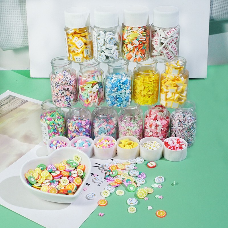 Bicai Soft Pottery Sliced ​​Food Toy Bottled DIY Glue Cream Shell Edge Hairpin Artificial Cake Decoration Material