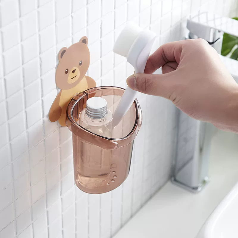 Патчинг стены Bear Cup крепления держатель чашки паста хранение стене гроботворение зубная щетка рейтинг на стене ванной