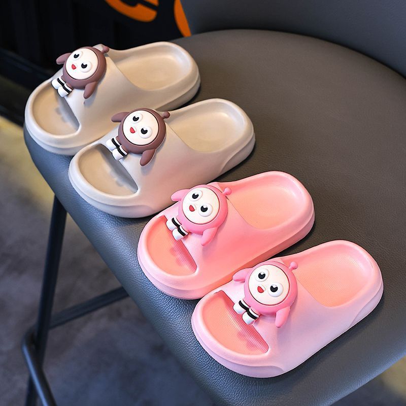 Eggboy Children's Slippers for Girls, Cute Cartoon Boys' Bath and Bathroom Thick-Soled Non-Slip Baby Eva Soft-Soled Slippers
