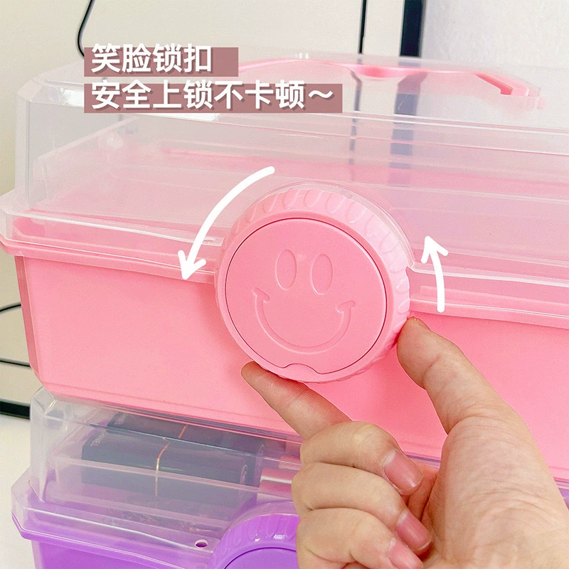 Pigment brush for face, gouache, universal handheld storage box for home use for manicure