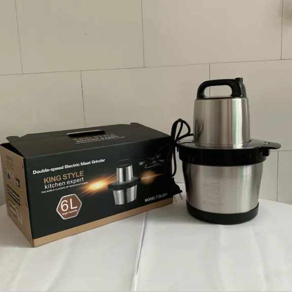 Cross-border electric meat grinder stainless steel blender household glass garlic minced vegetable cooking machine wholesale