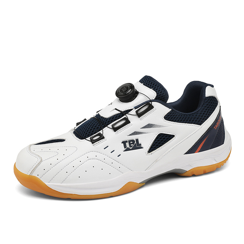 Zapatillas de bádminton de nivel profesional de comercio exterior transfronterizo con botones giratorios para hombres y mujeres, zapatillas de tenis ultraligeras antideslizantes y con absorción de impactos, zapatillas de deporte