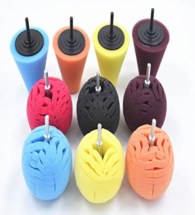 Venta al por mayor cubo de la rueda del coche pulido esponja disco cono pulido esponja rueda manija de la puerta interior pulido rueda para taladro eléctrico