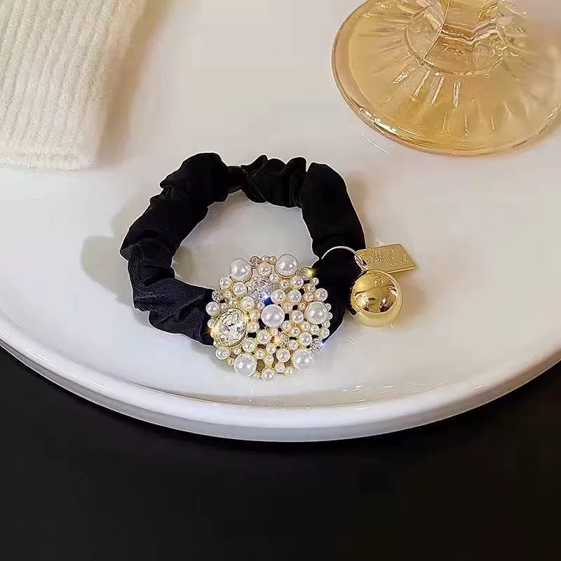 Корейский чай с горы из жемчуга, волосная резинка, цветочный, яркий запоминающийся стиль, стиль высшего качества