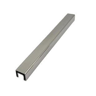 Factory direct supply SS316 stainless steel glass railing tube handrail U-shaped groove tube decorative welded pipe