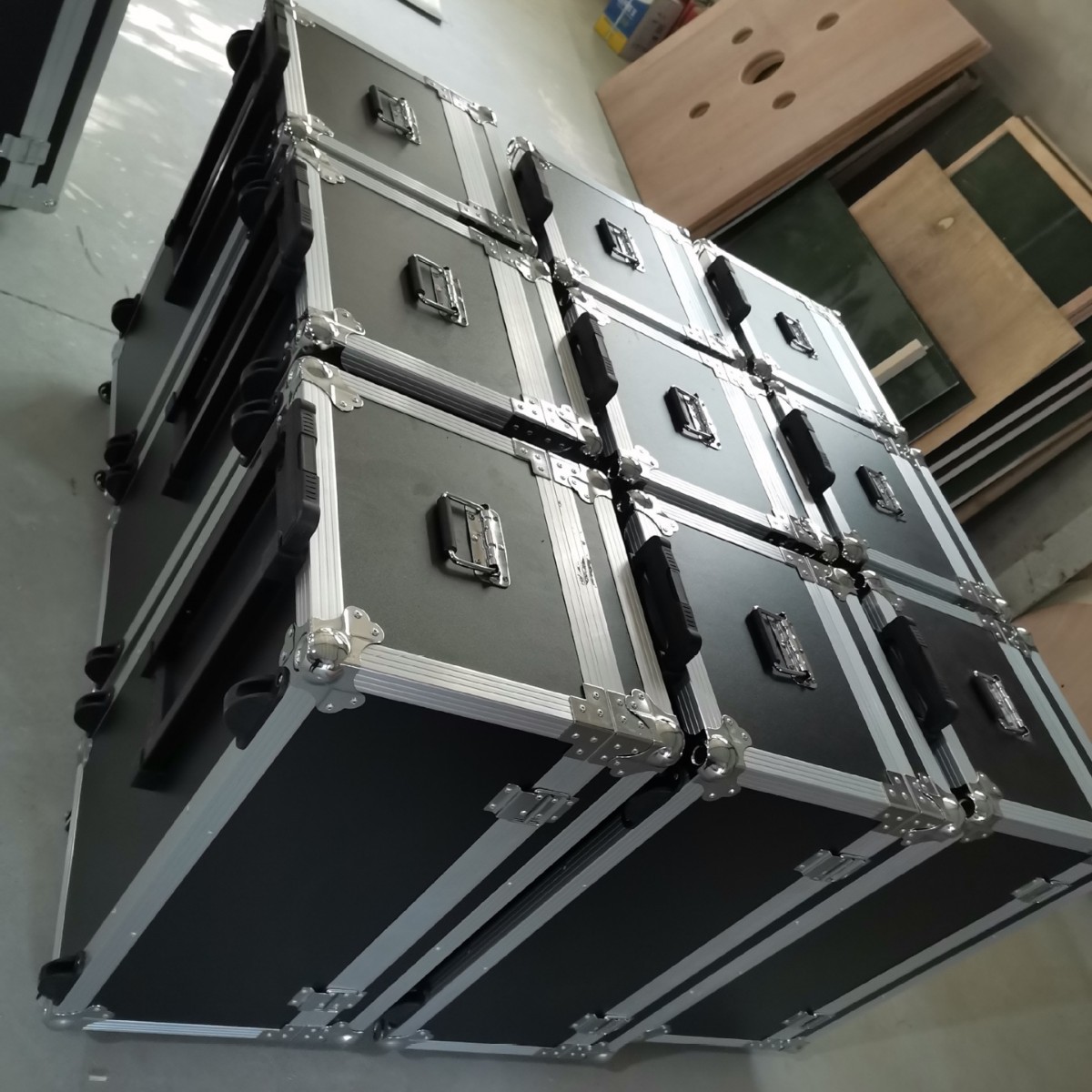 物流箱铝制拉杆航空箱五金工具箱大容积抗震铝合金工具箱可定尺寸