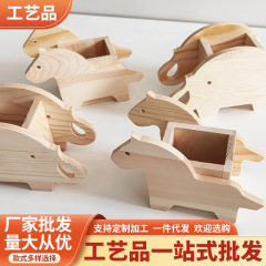松材丸型ペン立て卸売　無垢材手作りDIY動物粘土雪泥木製型枠木製