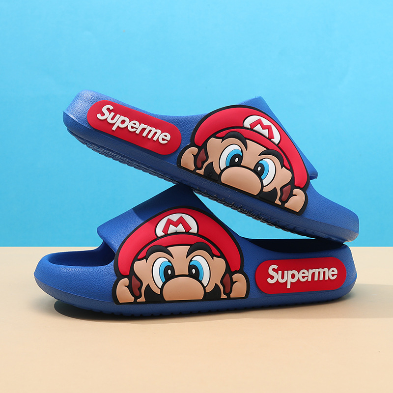Mario Children's Slippers Boys 2024 Summer New Sandals Slippers Soft Bottom Non-Slip Indoor Home Boys Big Kids Mario Children's Slippers Boys 2024 Summer New Sandals Slippers Soft Bottom Non-Slip Indoor Home Boys Big Kids